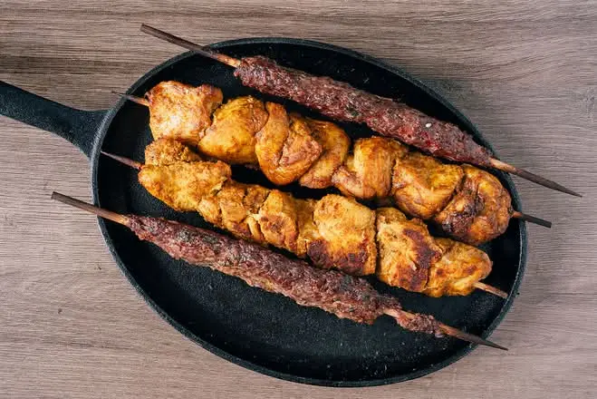 Fresh Lebanese shawarma wraps at Tarboosh Market Edmonton, AB